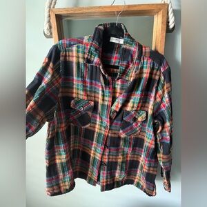 Naturalife heavy 100% cotton plaid shacket